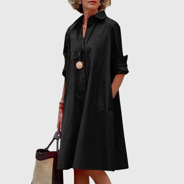 Damen Kleid Relaxed Fit Casual mit praktischen Taschen