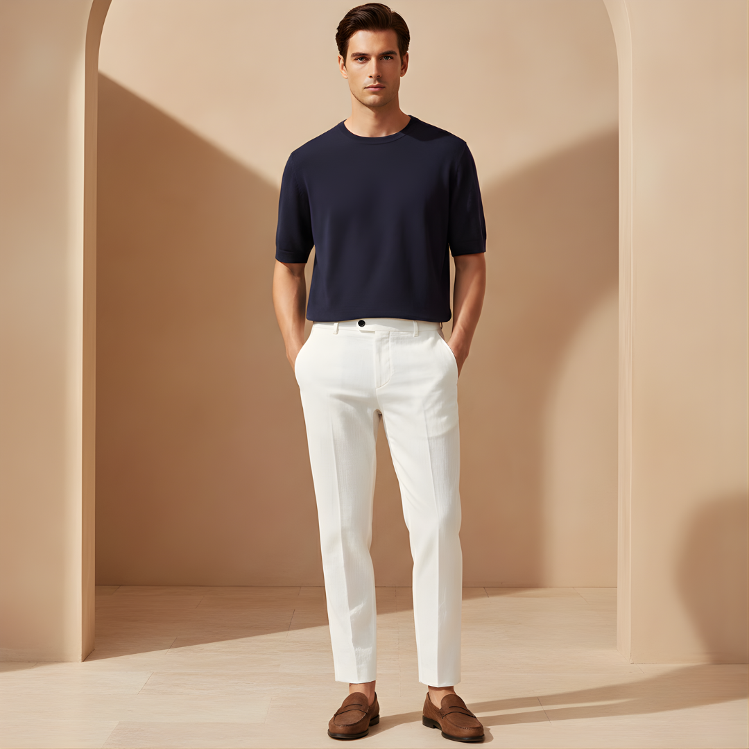 Stoffhose für Herren im klassischen Stil für elegante Sommerlooks