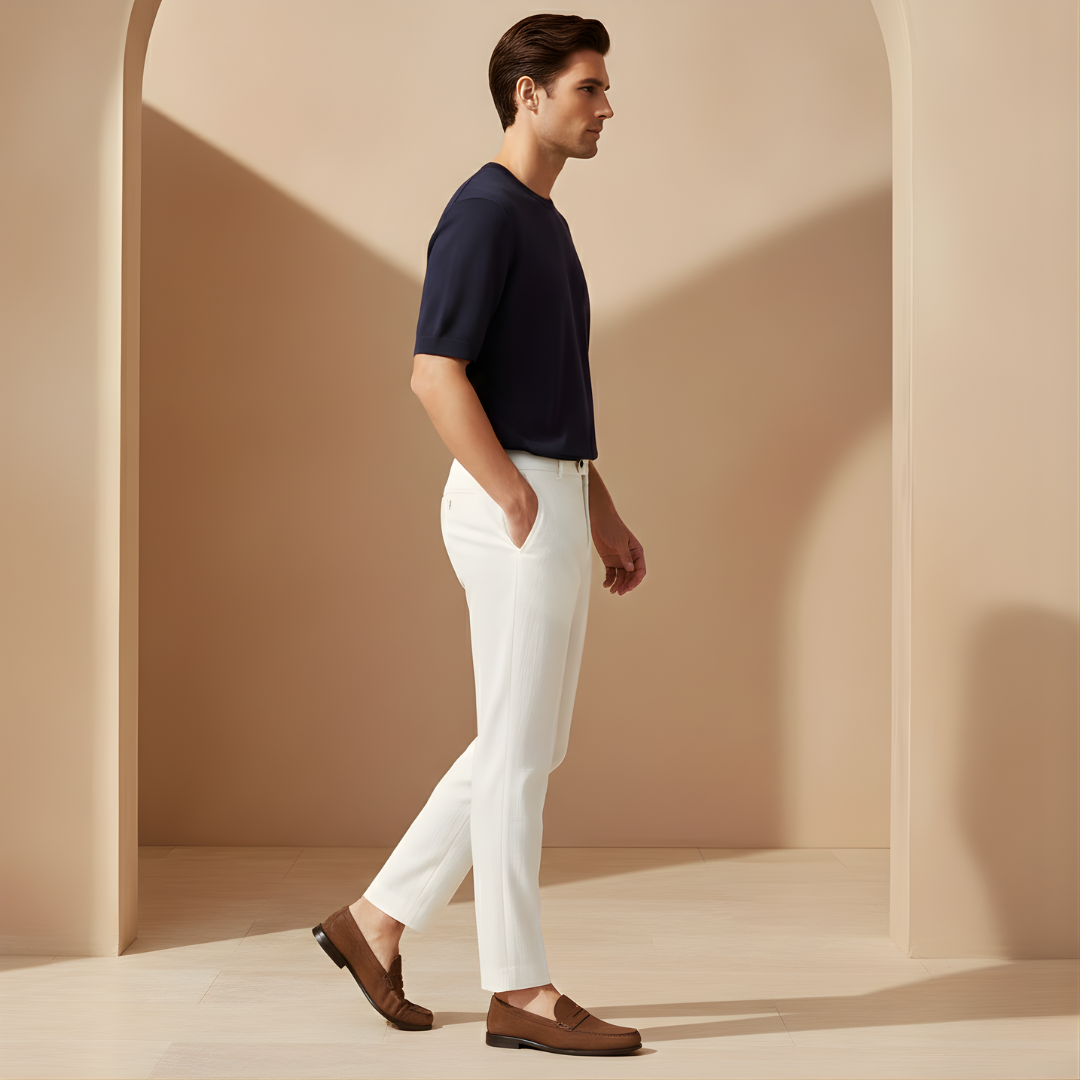 Stoffhose für Herren im klassischen Stil für elegante Sommerlooks