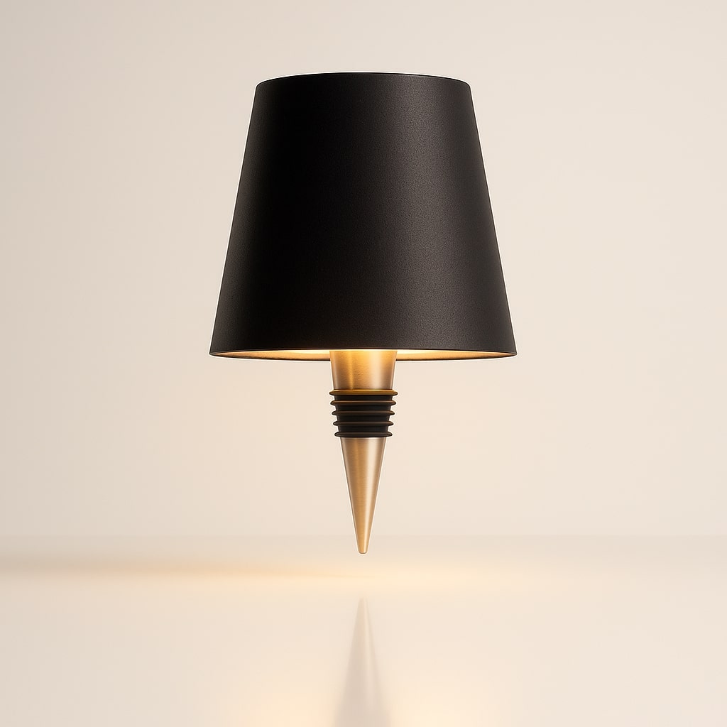Flaschenlicht | Flasche als Tischlampe | Akku Tischleuchte | Flaschenverschluss | LumiFlasche