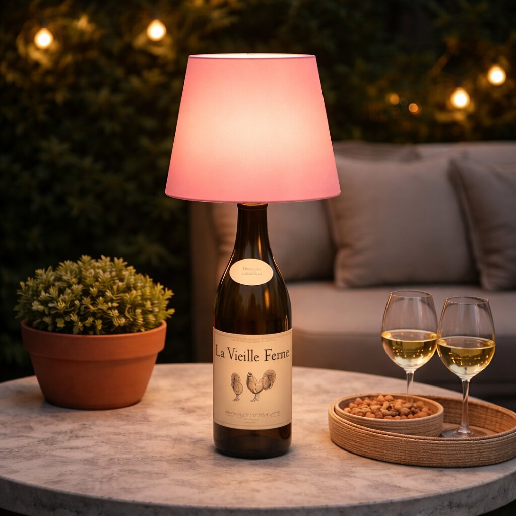 Flaschenlicht | Flasche als Tischlampe | Akku Tischleuchte | Flaschenverschluss | LumiFlasche