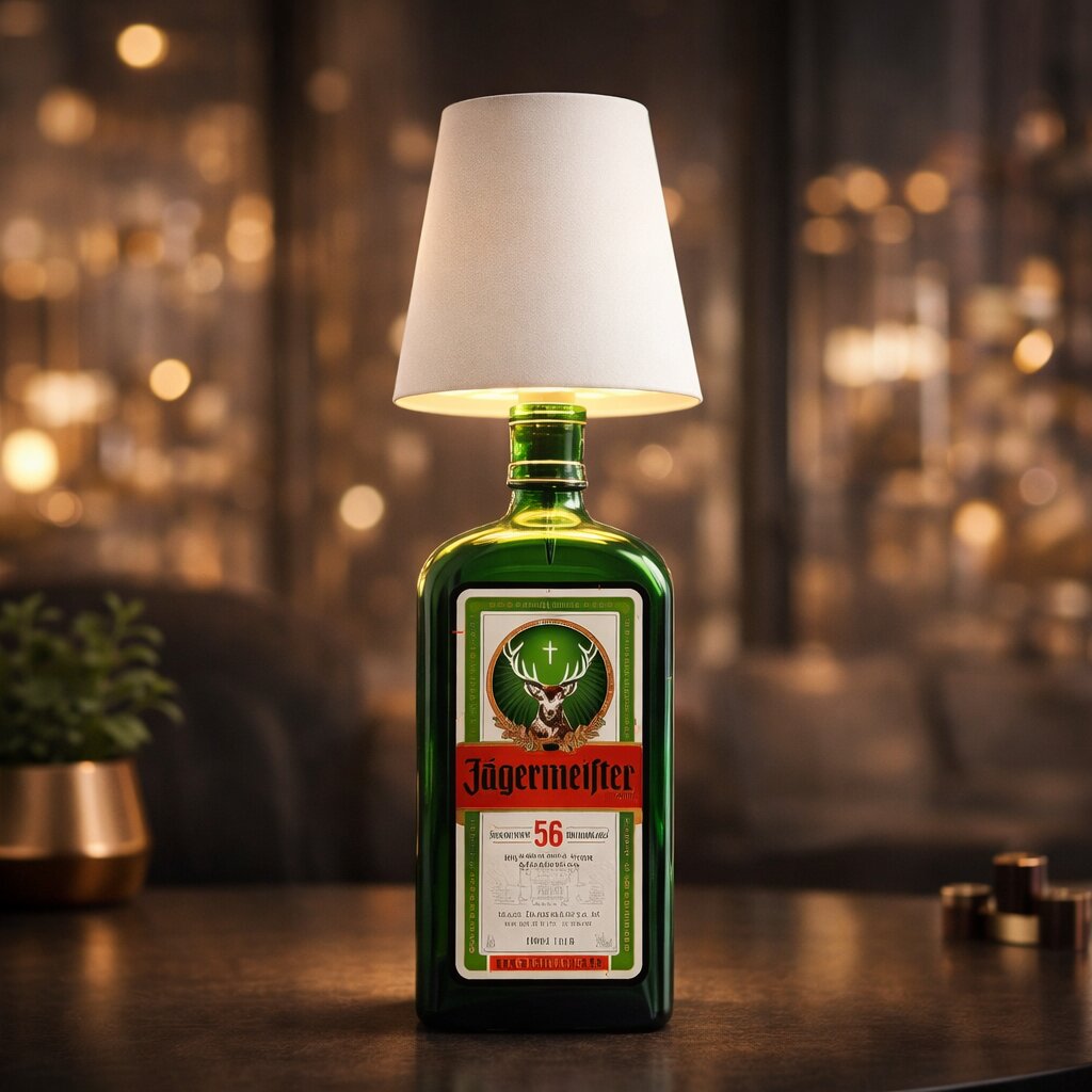 Flaschenlicht | Flasche als Tischlampe | Akku Tischleuchte | Flaschenverschluss | LumiFlasche