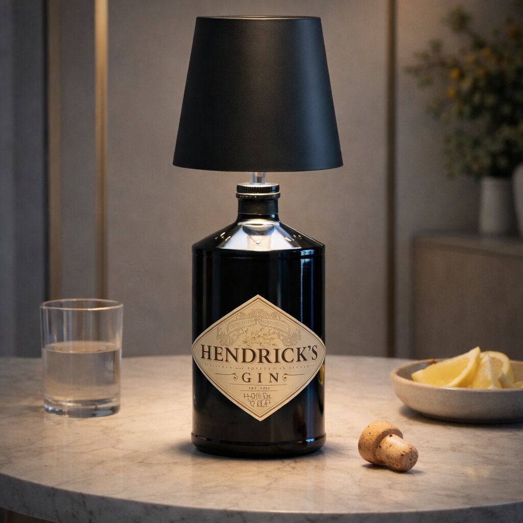 Flaschenlicht | Flasche als Tischlampe | Akku Tischleuchte | Flaschenverschluss | LumiFlasche