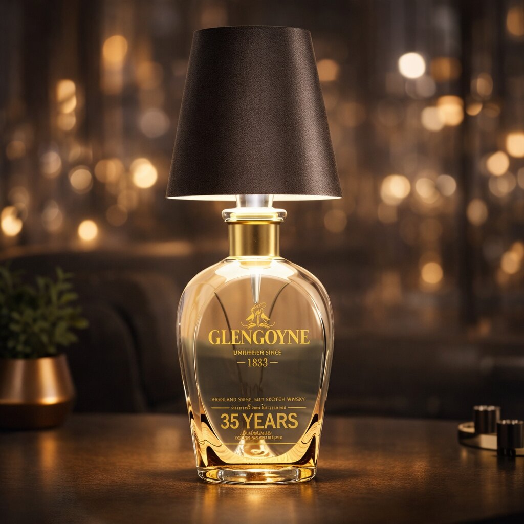 Flaschenlicht | Flasche als Tischlampe | Akku Tischleuchte | Flaschenverschluss | LumiFlasche