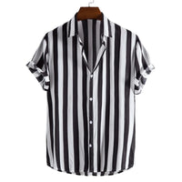 Ansel | Gestreiftes Kurzarmhemd Herren Regular Fit Freizeit Sommer