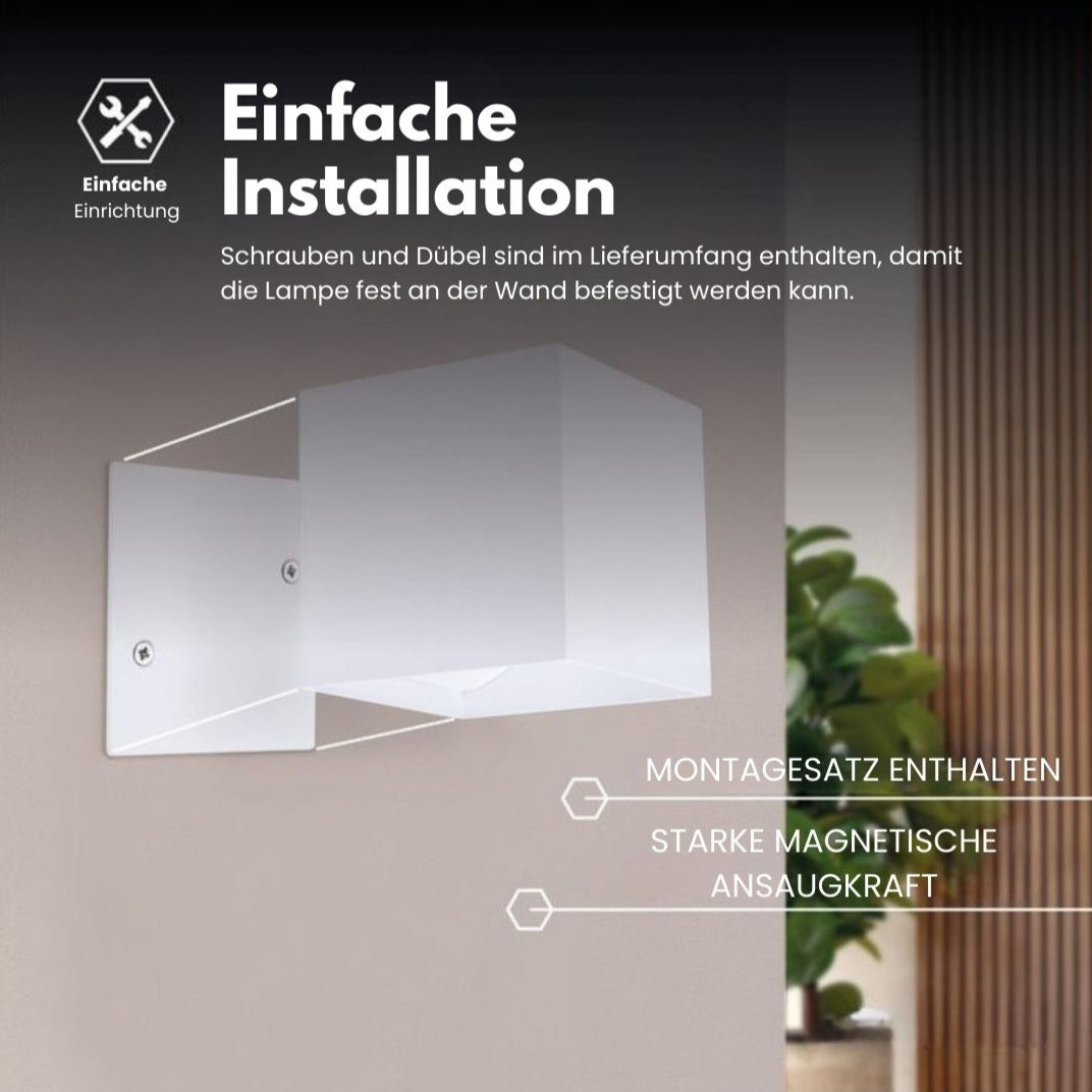 Kabellose LED Wandleuchte Minimalistisch für Innen und Außenbereich