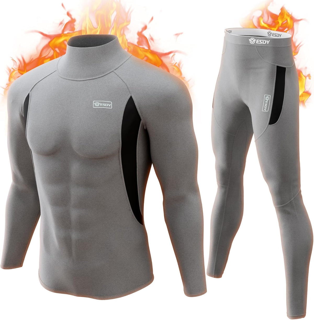 Thermounterwäsche Set Herren Slim Fit Winter Freizeit
