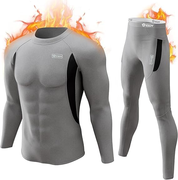 Thermounterwäsche Set Herren Slim Fit Winter Freizeit