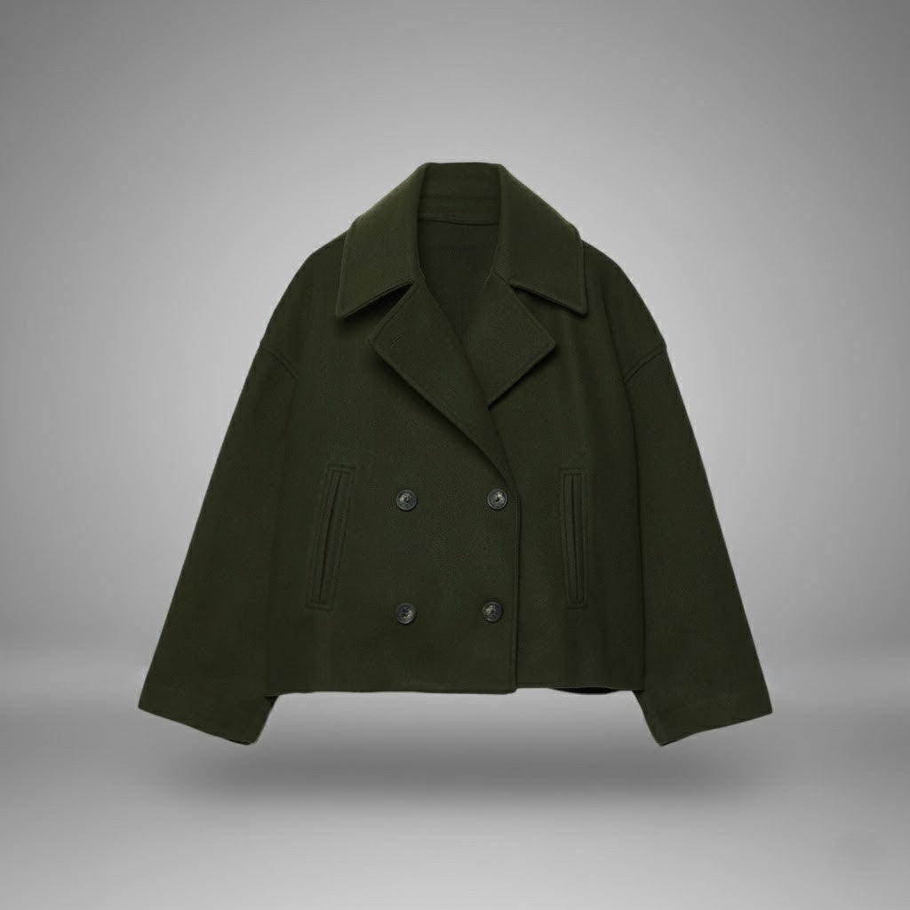 Damen Kurzmantel Regular Fit Casual Elegant