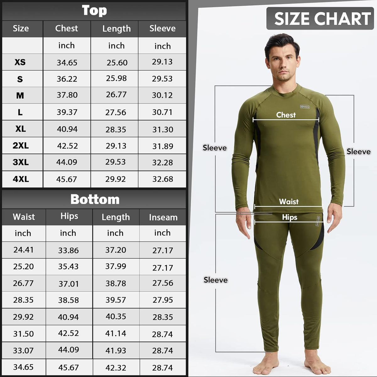 Thermounterwäsche Set Herren Slim Fit Winter Freizeit