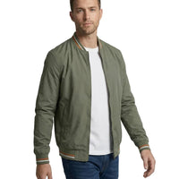 Herren Bomberjacke Regular Fit Casual mit Reißverschluss und Rippbündchen