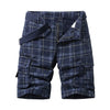 Derek | Herren Cargo Shorts Regular Fit mit Karomuster und Beintaschen Freizeit