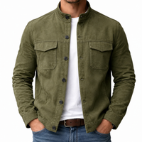Veste homme Regular Fit décontractée avec col montant et poches poitrine