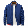 Herren Jacke Regular Fit Freizeit mit Rippkragen und Streifen