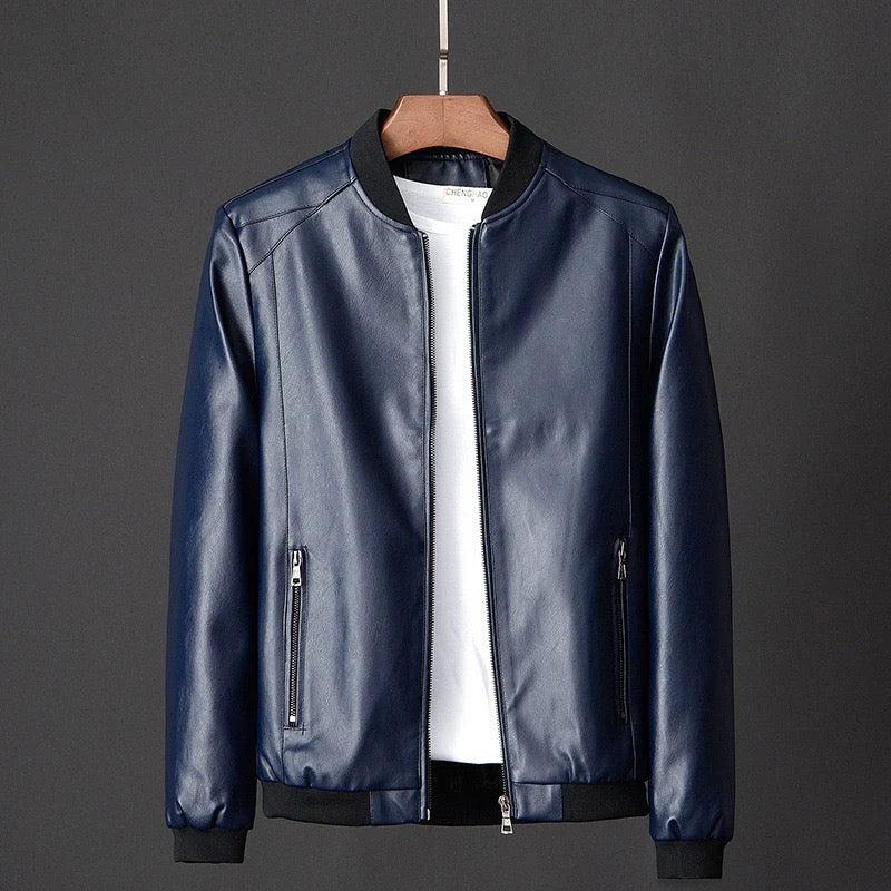 Herrenjacke Regular Fit mit Stehkragen und Reißverschlusstaschen Freizeit