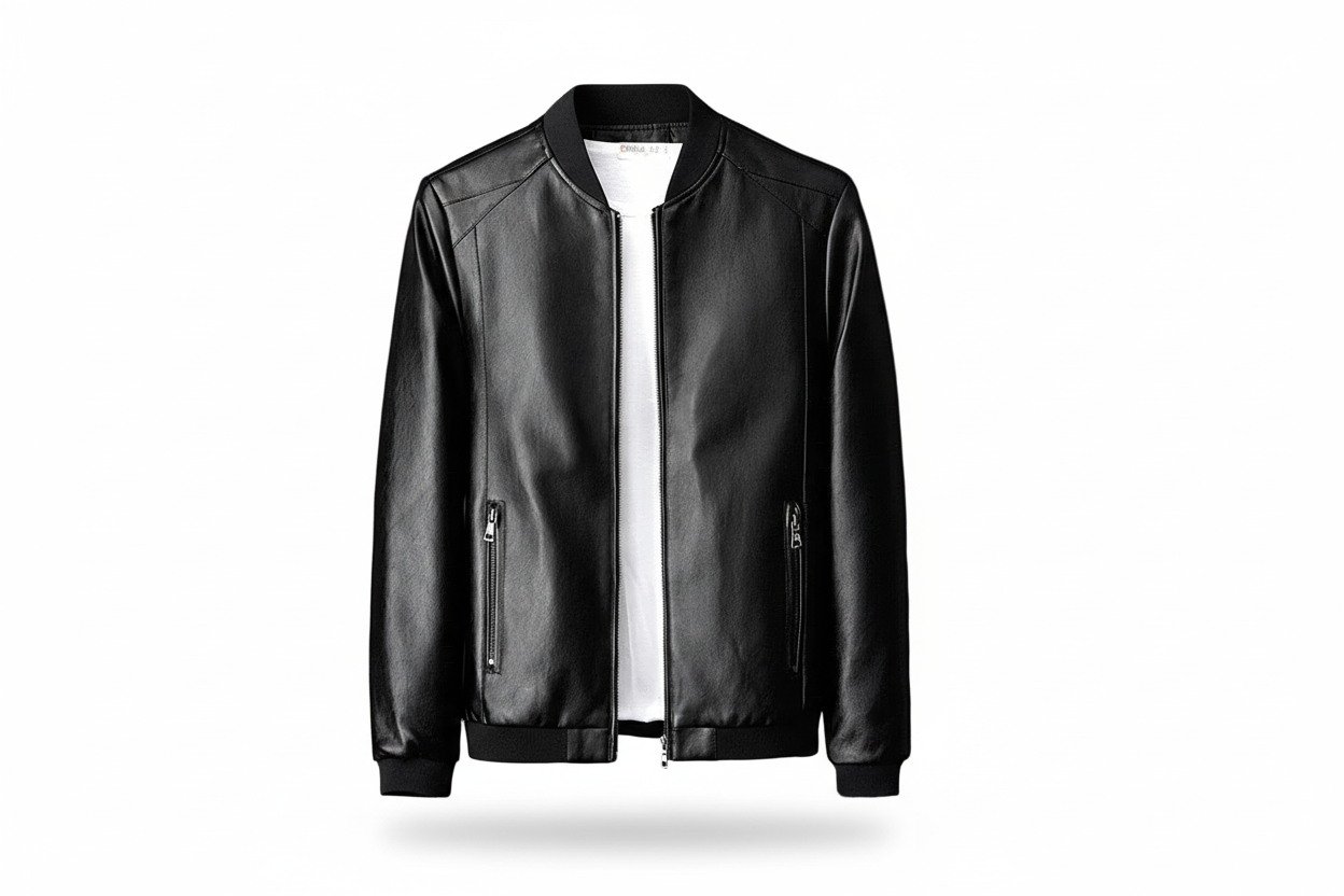 Herrenjacke Regular Fit mit Stehkragen und Reißverschlusstaschen Freizeit