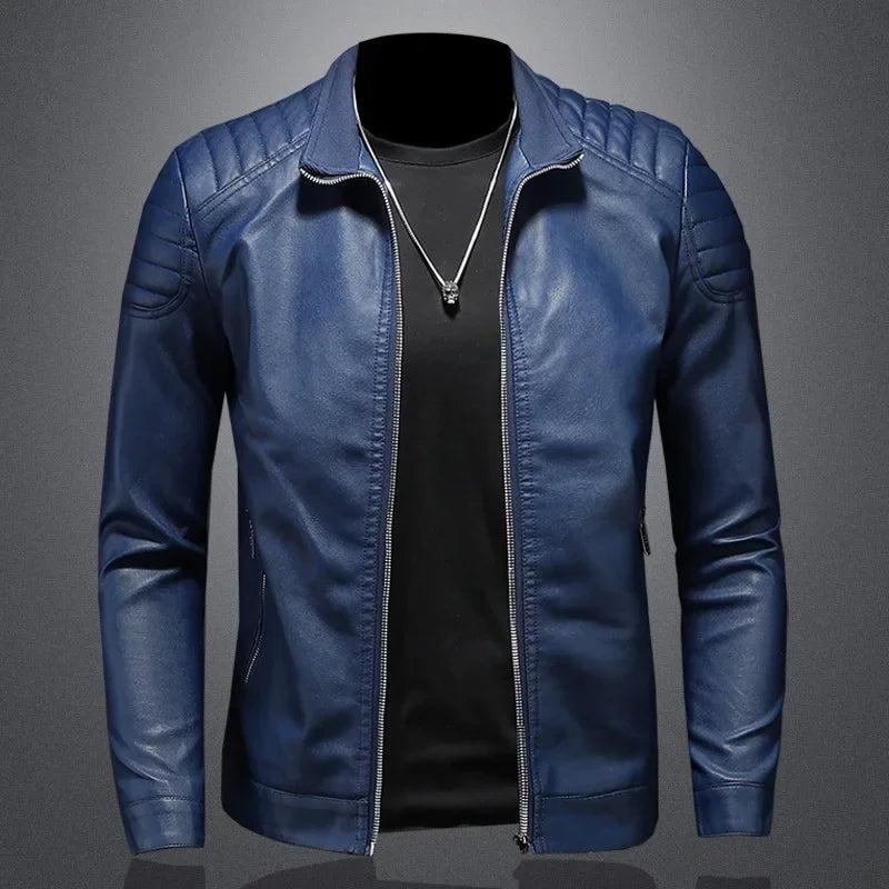 Herren Jacke Regular Fit Casual mit Stehkragen und Schulterdetails