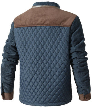 Herren Jacke Regular Fit Casual mit Stehkragen und Druckknopfverschluss