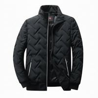 Herren Jacke Regular Fit Casual Stehkragen Steppmuster
