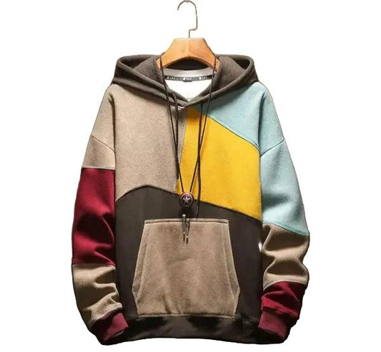 Herren Kapuzenpullover Regular Fit Freizeit Farbblockdesign