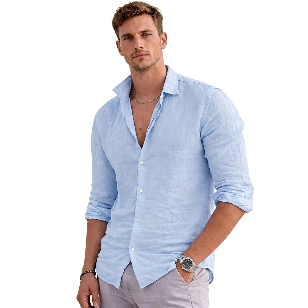 Alby | Herren Hemd Regular Fit Freizeit mit Knopfleiste