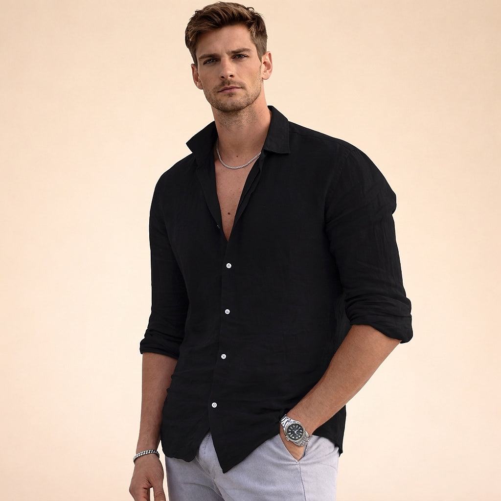 Alby | Herren Hemd Regular Fit Freizeit mit Knopfleiste