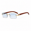 Randlose Herren Sonnenbrille Rechteckig Freizeit