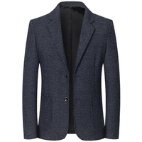 Veste de costume homme slim fit business avec col revers et poches plaquées