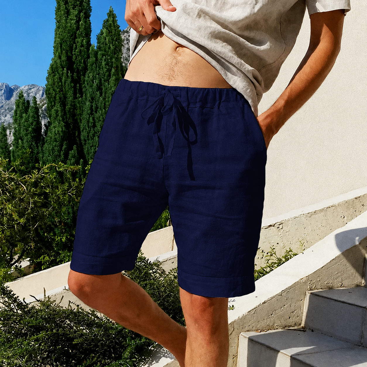 Orlando | Herren Shorts Regular Fit Freizeit mit Kordelzug und Seitentaschen