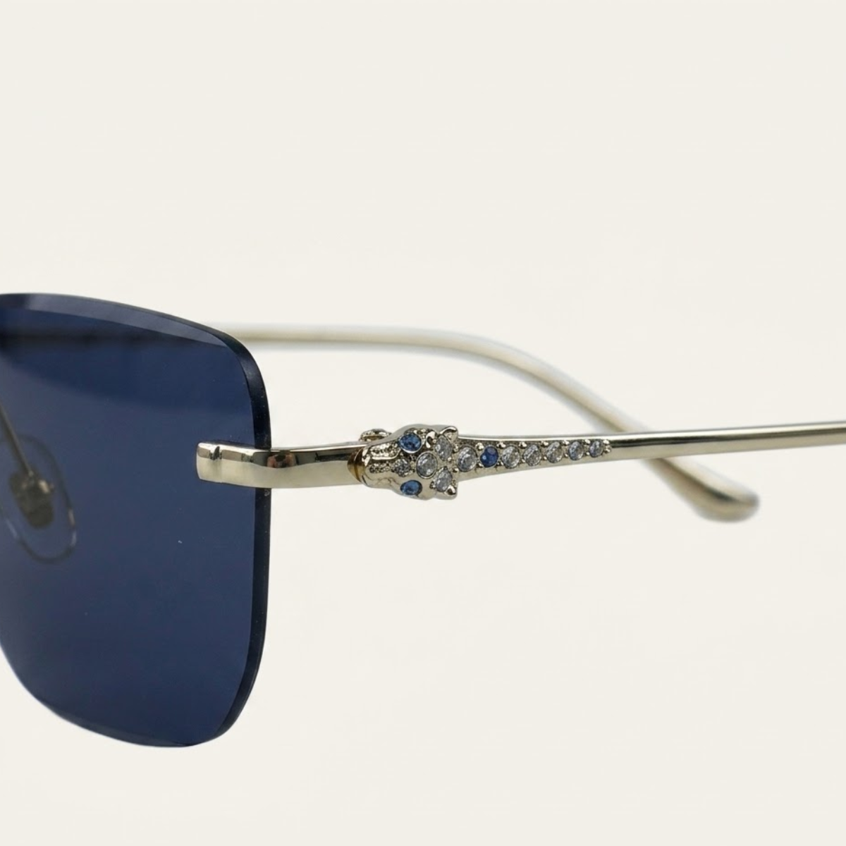 Herren Sonnenbrille quadratisch Freizeit mit verzierten Bügeln