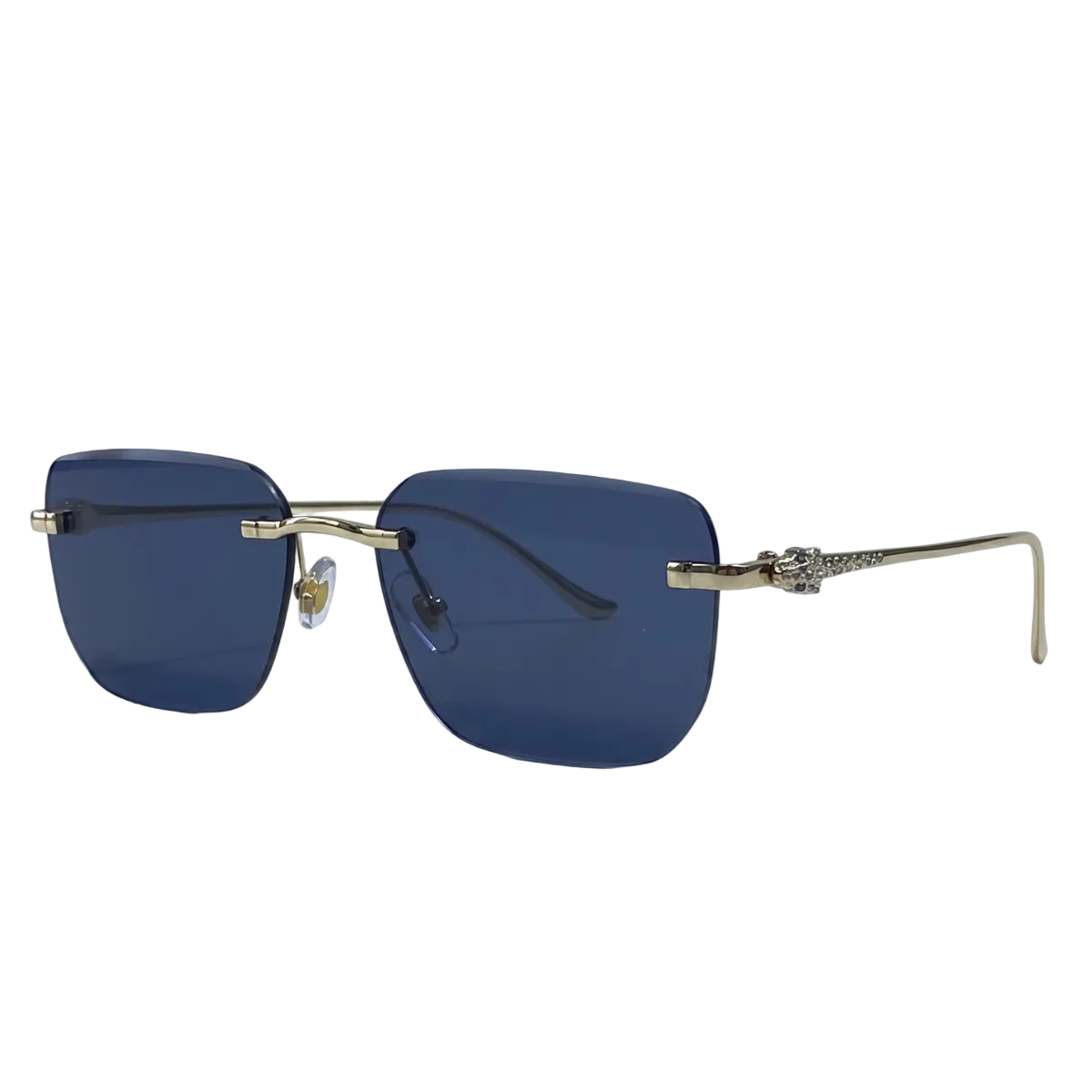Herren Sonnenbrille quadratisch Freizeit mit verzierten Bügeln