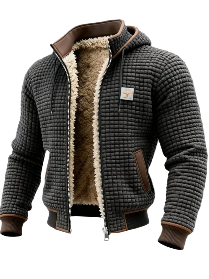 Herren Steppjacke Regular Fit Freizeit mit Stehkragen und Reißverschluss