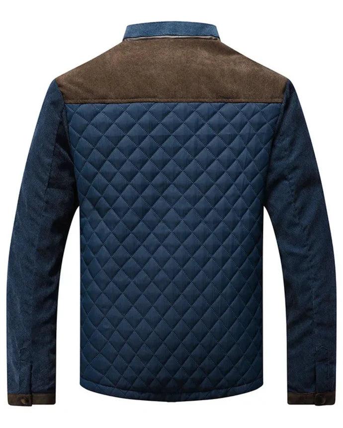 Herren Steppjacke Regular Fit Freizeit mit Stehkragen