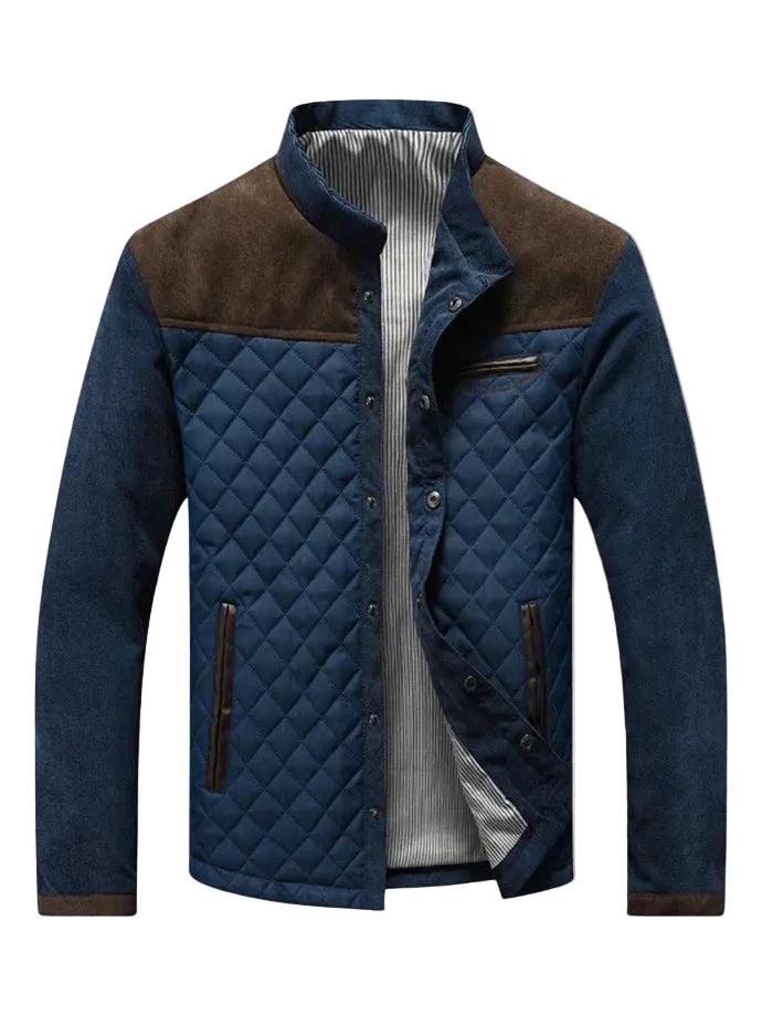 Herren Steppjacke Regular Fit Freizeit mit Stehkragen