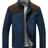 Herren Steppjacke Regular Fit Freizeit mit Stehkragen