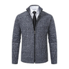 Herren Strickcardigan Regular Fit Freizeit mit Reißverschluss und Stehkragen