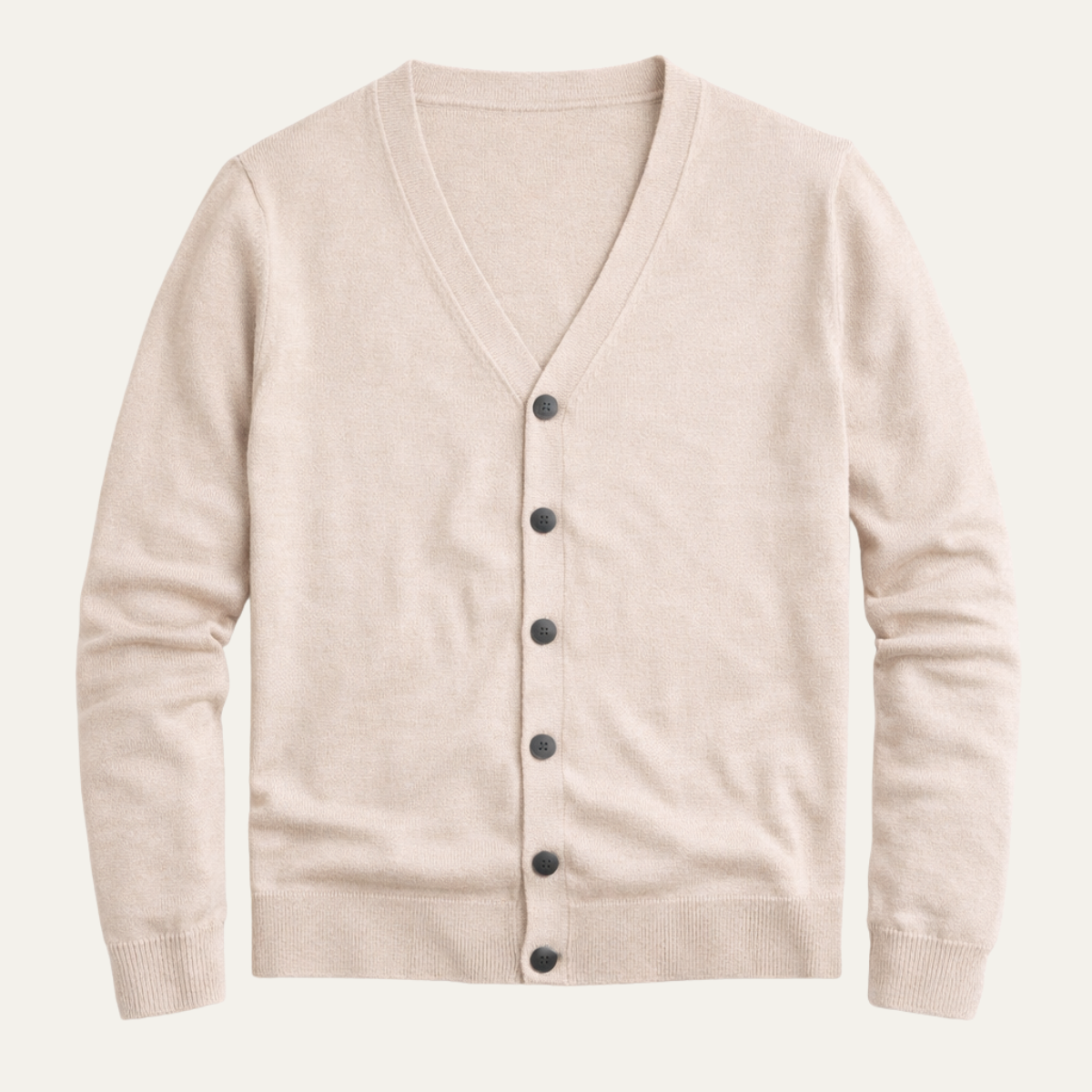 Herren Strickjacke Regular Fit Casual mit V-Ausschnitt und Knopfleiste