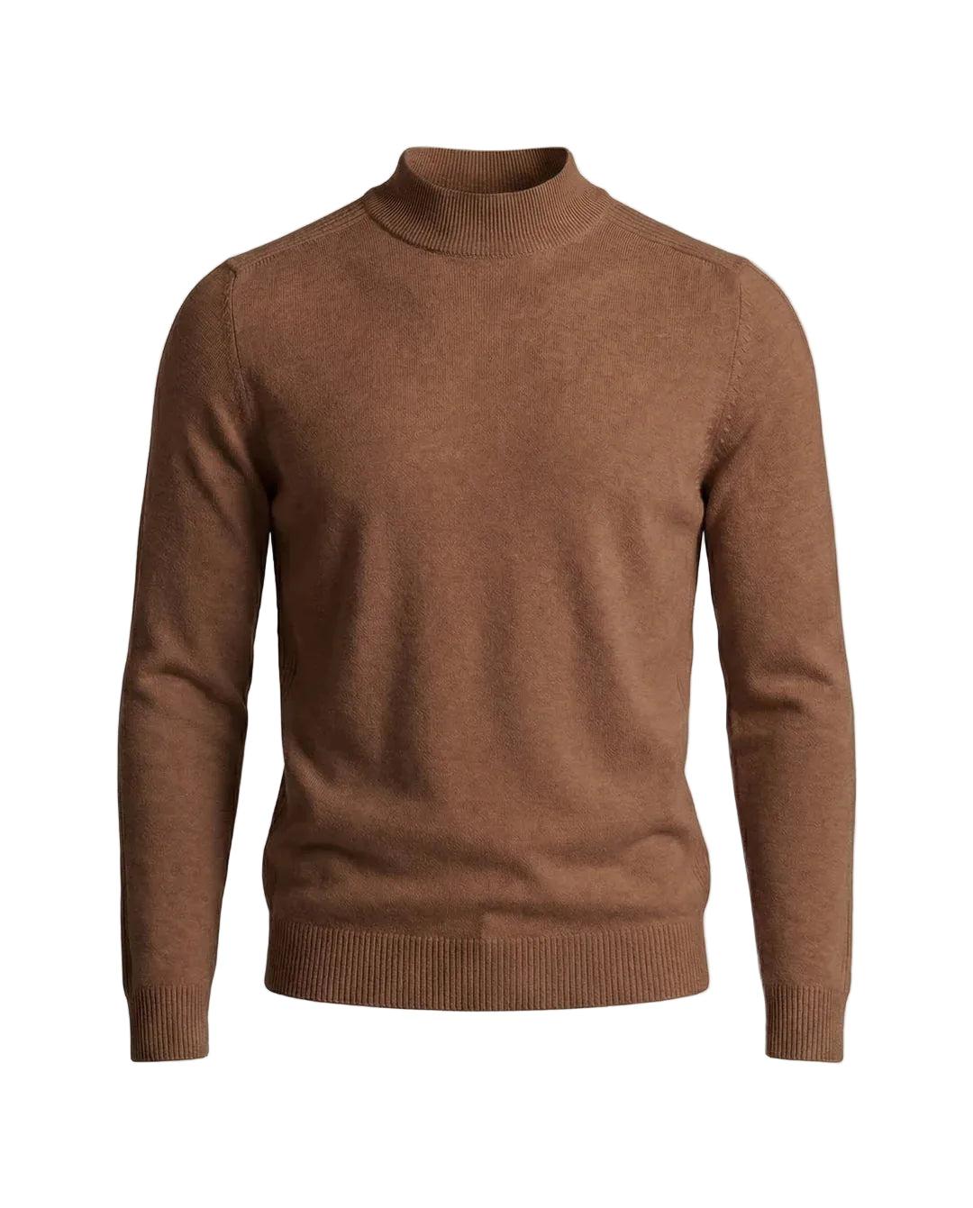 Herrenpullover Regular Fit mit Stehkragen und langen Ärmeln Freizeit
