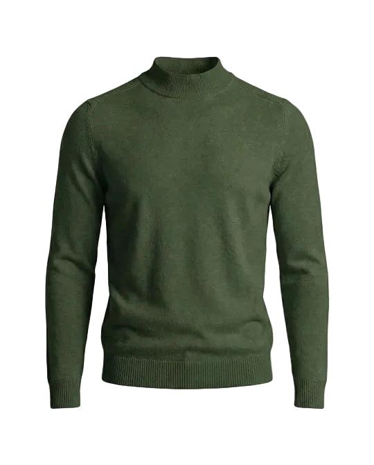 Herrenpullover Regular Fit mit Stehkragen und langen Ärmeln Freizeit