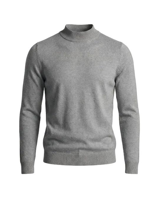 Herrenpullover Regular Fit mit Stehkragen und langen Ärmeln Freizeit