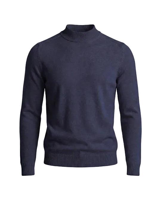 Herrenpullover Regular Fit mit Stehkragen und langen Ärmeln Freizeit