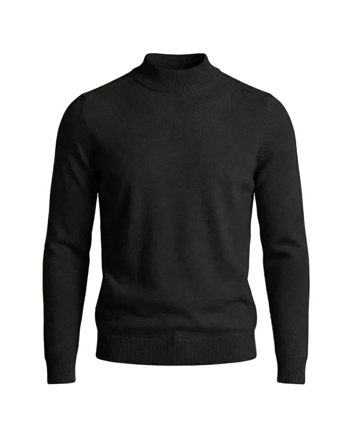 Herrenpullover Regular Fit mit Stehkragen und langen Ärmeln Freizeit