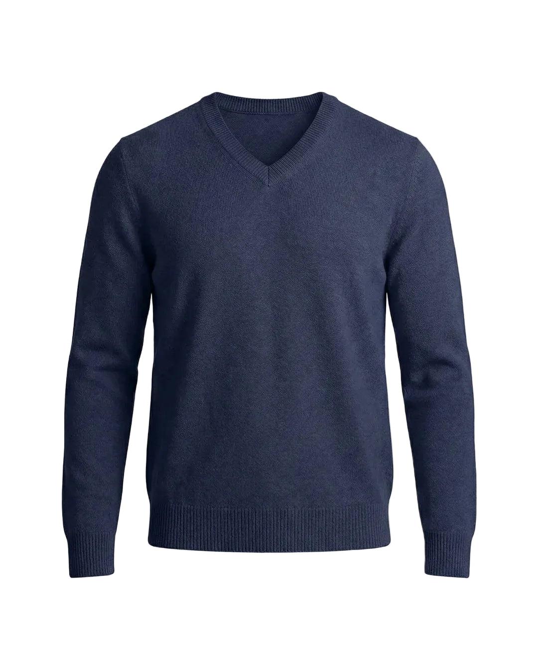 Herrenpullover Regular Fit mit V-Ausschnitt und langen Ärmeln Freizeit