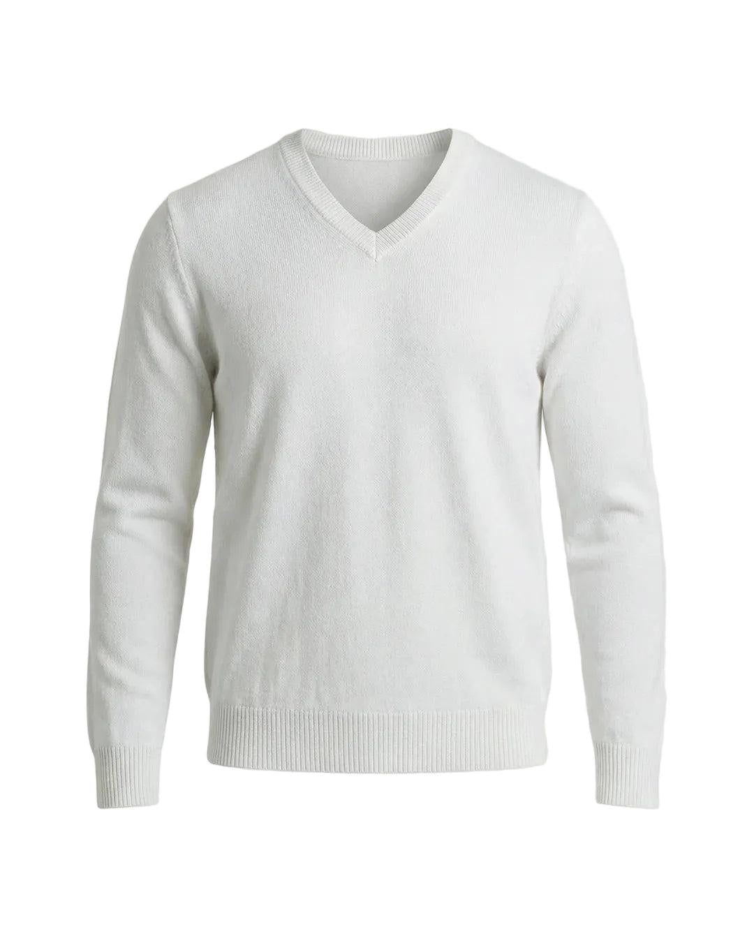 Herrenpullover Regular Fit mit V-Ausschnitt und langen Ärmeln Freizeit