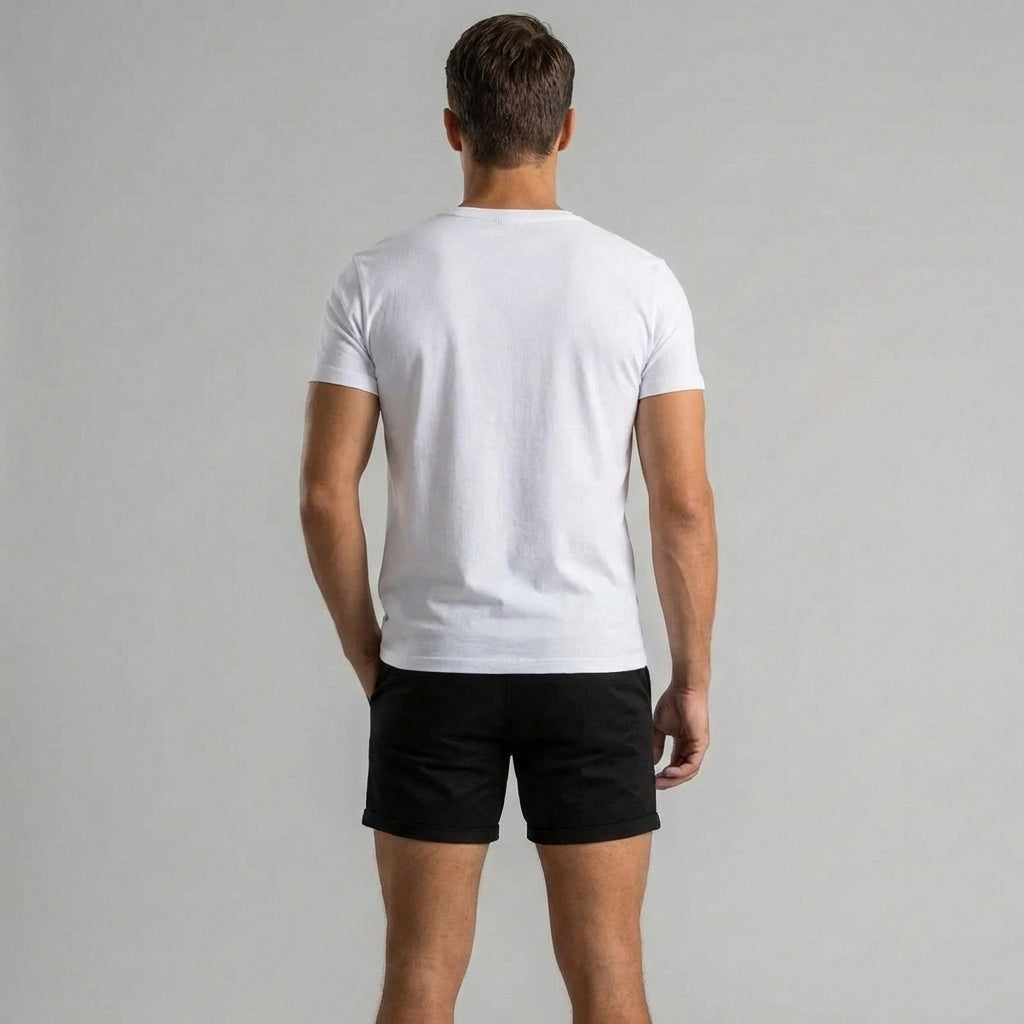 Herren Chino-Shorts Slim Fit Freizeit Sommer