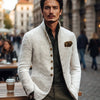 Herren Blazer Langen Ärmeln Stehkragen Und Knöpfen | Leichte Jacke