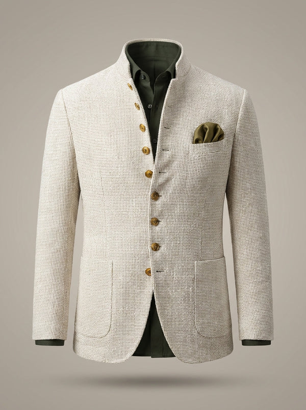 Herren Blazer Langen Ärmeln Stehkragen Und Knöpfen | Leichte Jacke