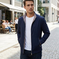 Herren Stehkragen Reißverschluss Übergangsjacke | Leichte Jacke