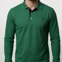 Herren Poloshirt Langarm Klassischer Schnitt