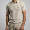 Herren Poloshirt Strickstruktur Kurzarm Baumwolle Sommer